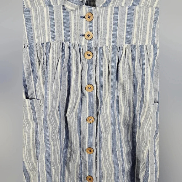 Roxy under the‎ Cali Sun Stripe sundress blue and white size medium NWT - Picture 3 of 14